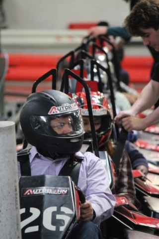Go-Kart Participants at Starting Line